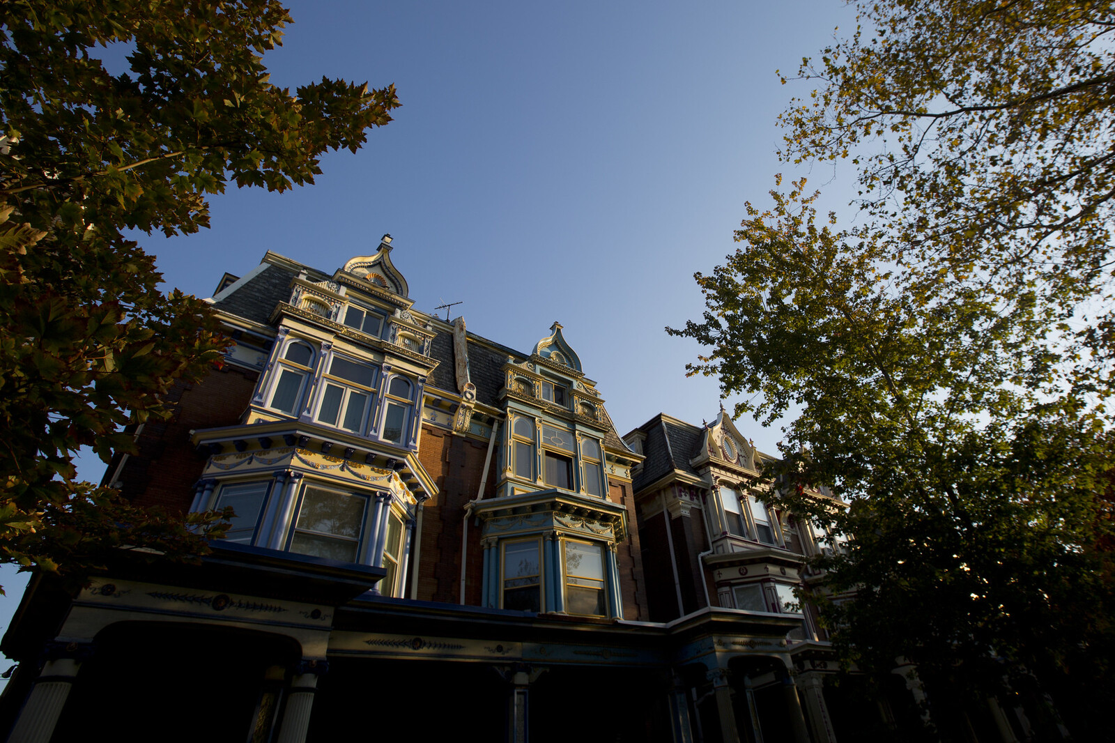 A stand of Victorian homes just west of the University campus