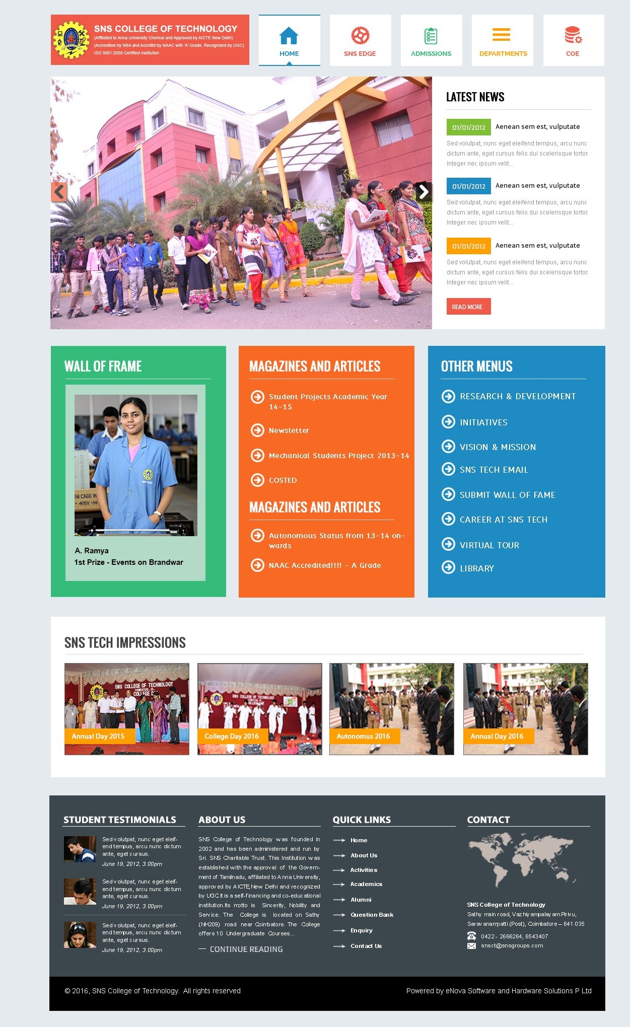 SNS layout